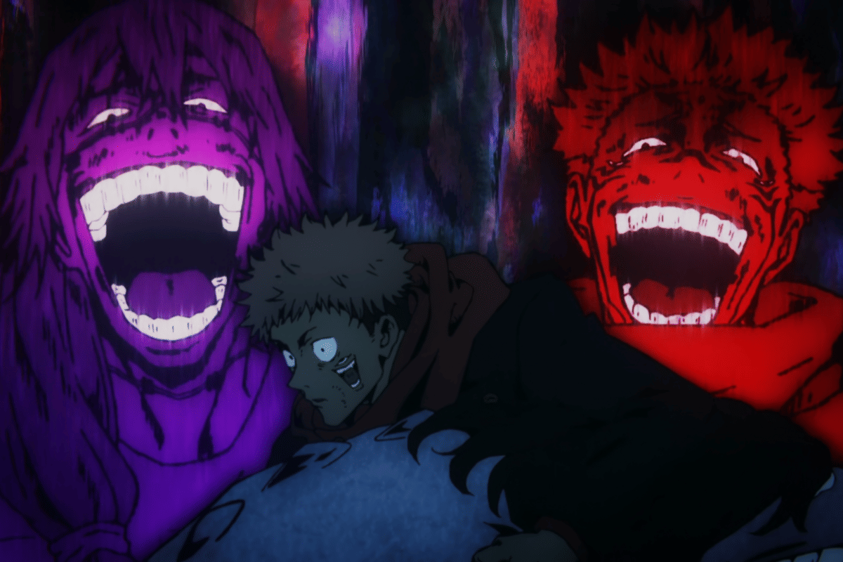 Mahito dan Sukuna menertawakan kegagalan Yuji.