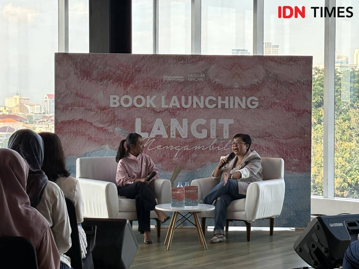 Book Launching Langit Mengambil karya Ika Natassa (31/1/26). (IDN Times/Dina Salma)