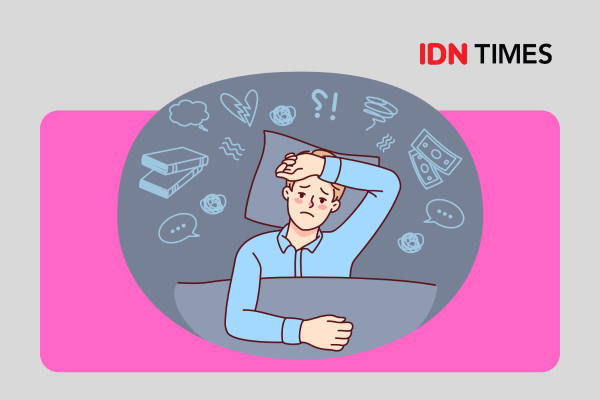 Seorang laki-laki overthinking.