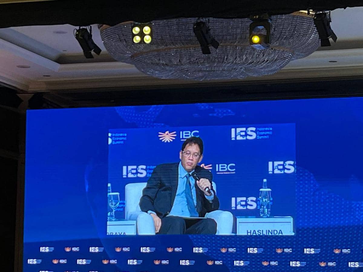 Menteri Keuangan (Menkeu), Purbaya Yudhi Sadewa, usai acara Indonesia Economic Summit di Jakarta