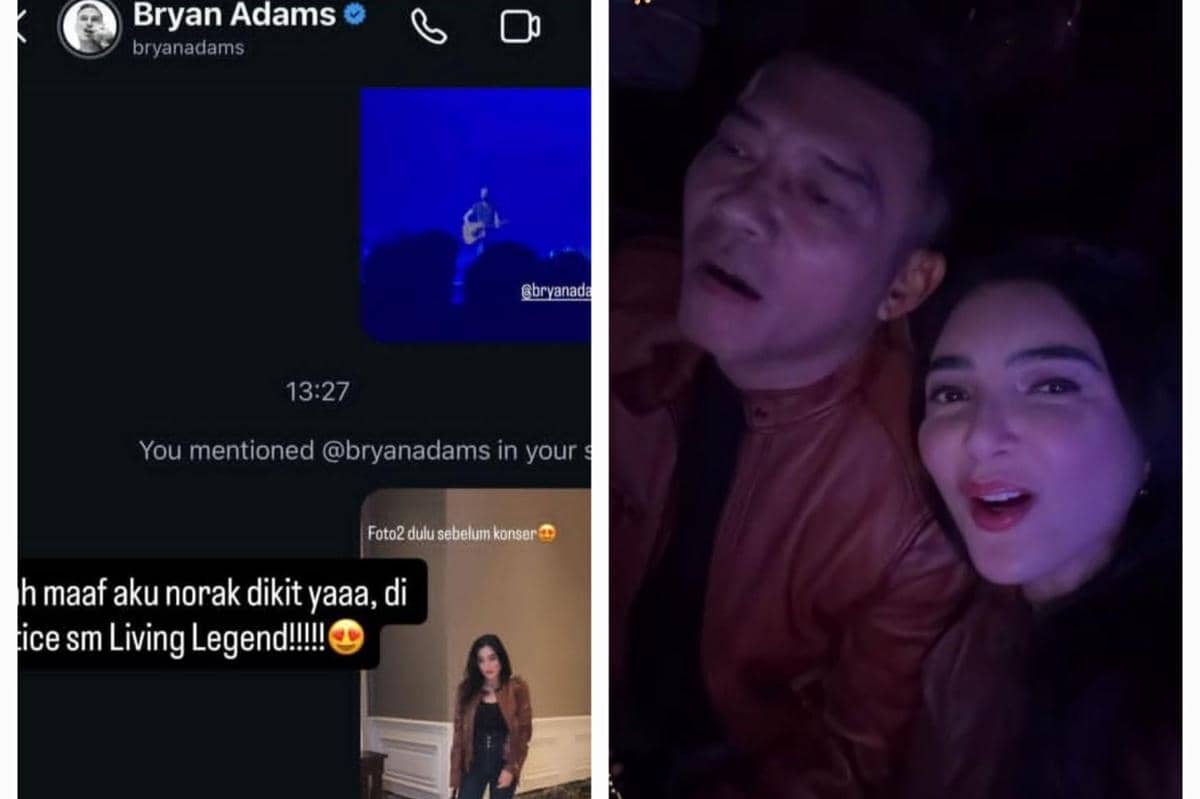 Ashanty - Anang nonton konser Bryan Adams