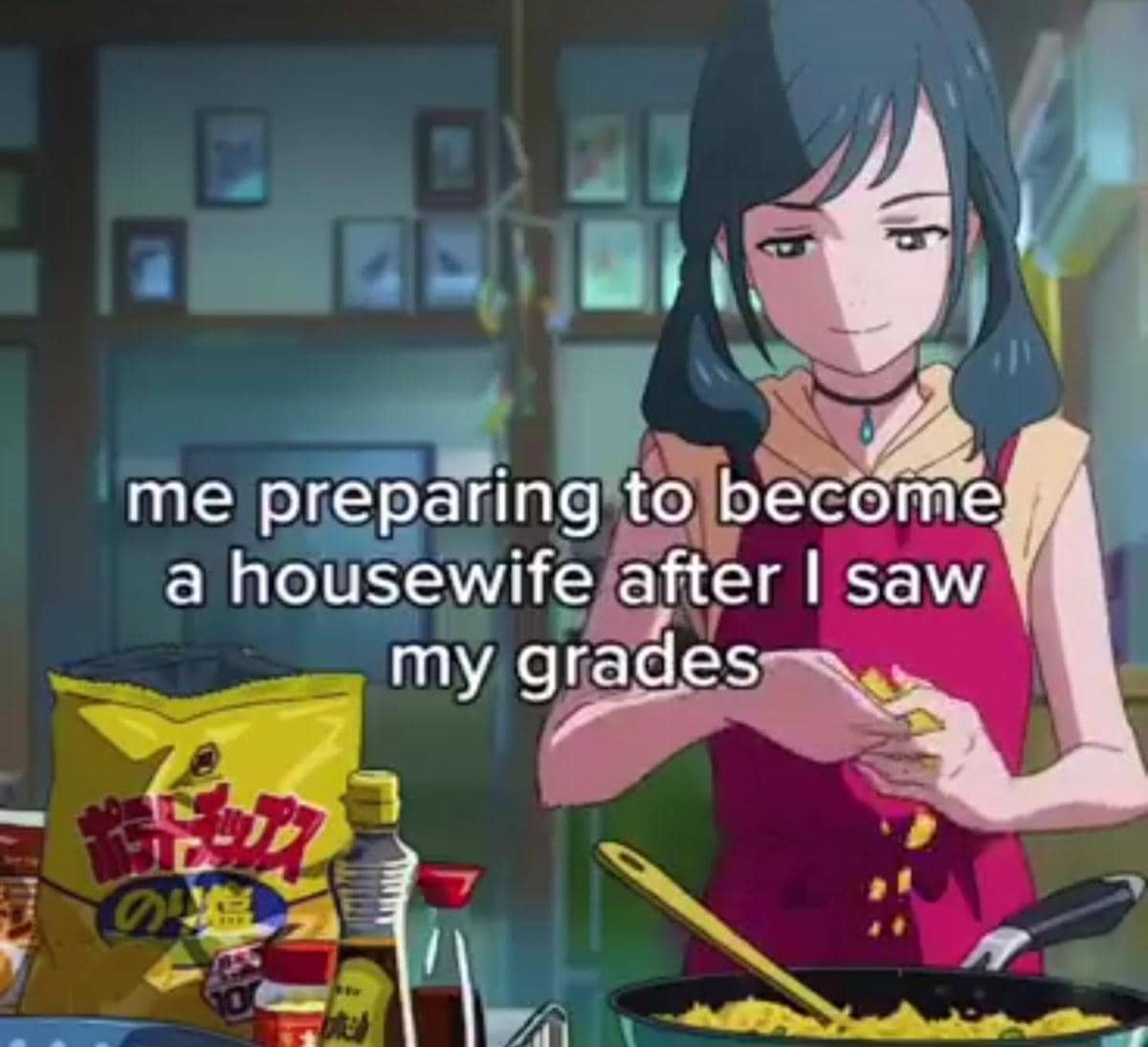 meme anime tentang ibu rumah tangga