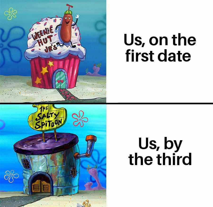 meme kocak kencan pertama