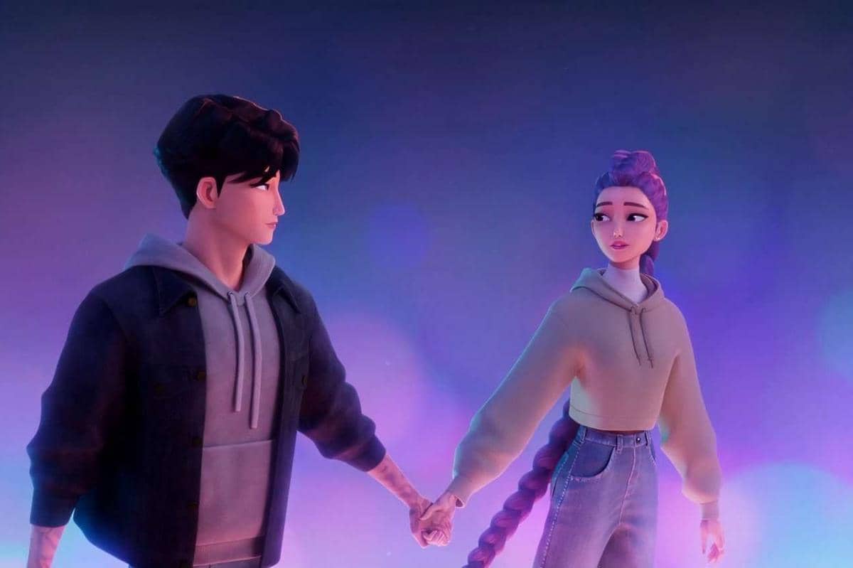 Rumi dan Jinu ketika menyanyikan "Free"