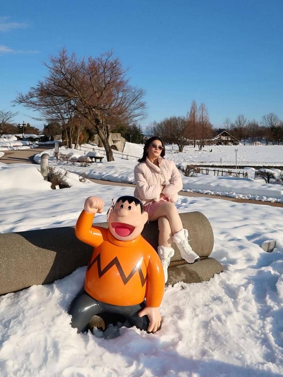 Hanum Mega jalan-jalan di Takaoka Otogi-no-mori Park