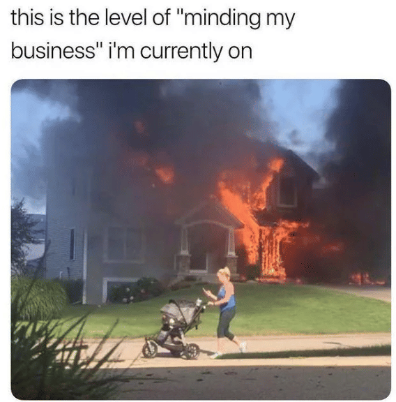 meme fokus mikirin diri sendiri