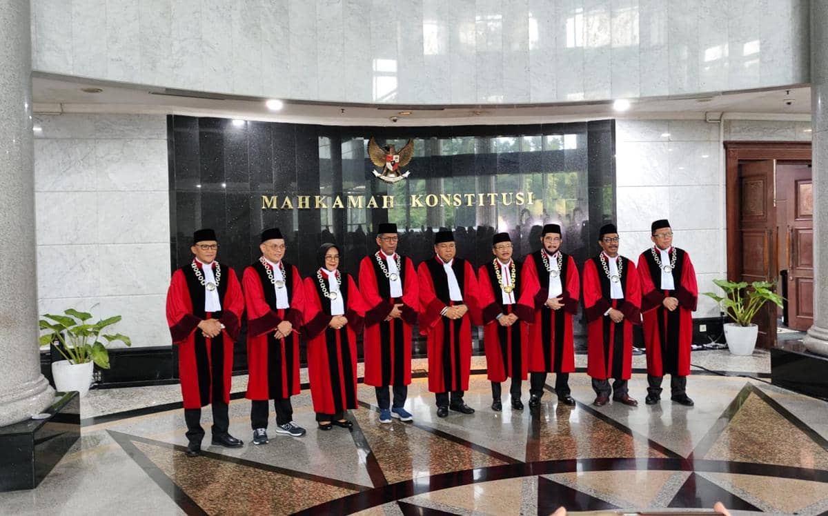 Mahkamah Konstitusi (MK) menggelar Wisuda Purnabakti Hakim Konstitusi, Arief Hidayat di Ruang Sidang MK, Jakarta 