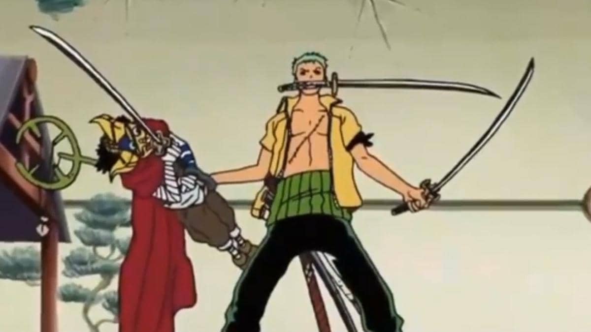 Usop menjadi pedang Zoro - One Piece