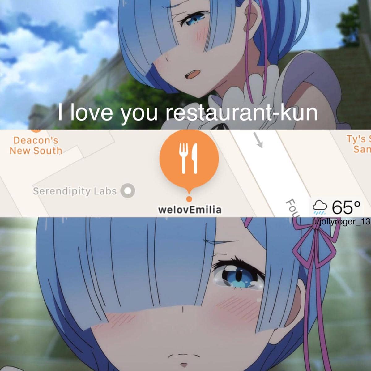 meme anime tentang restoran