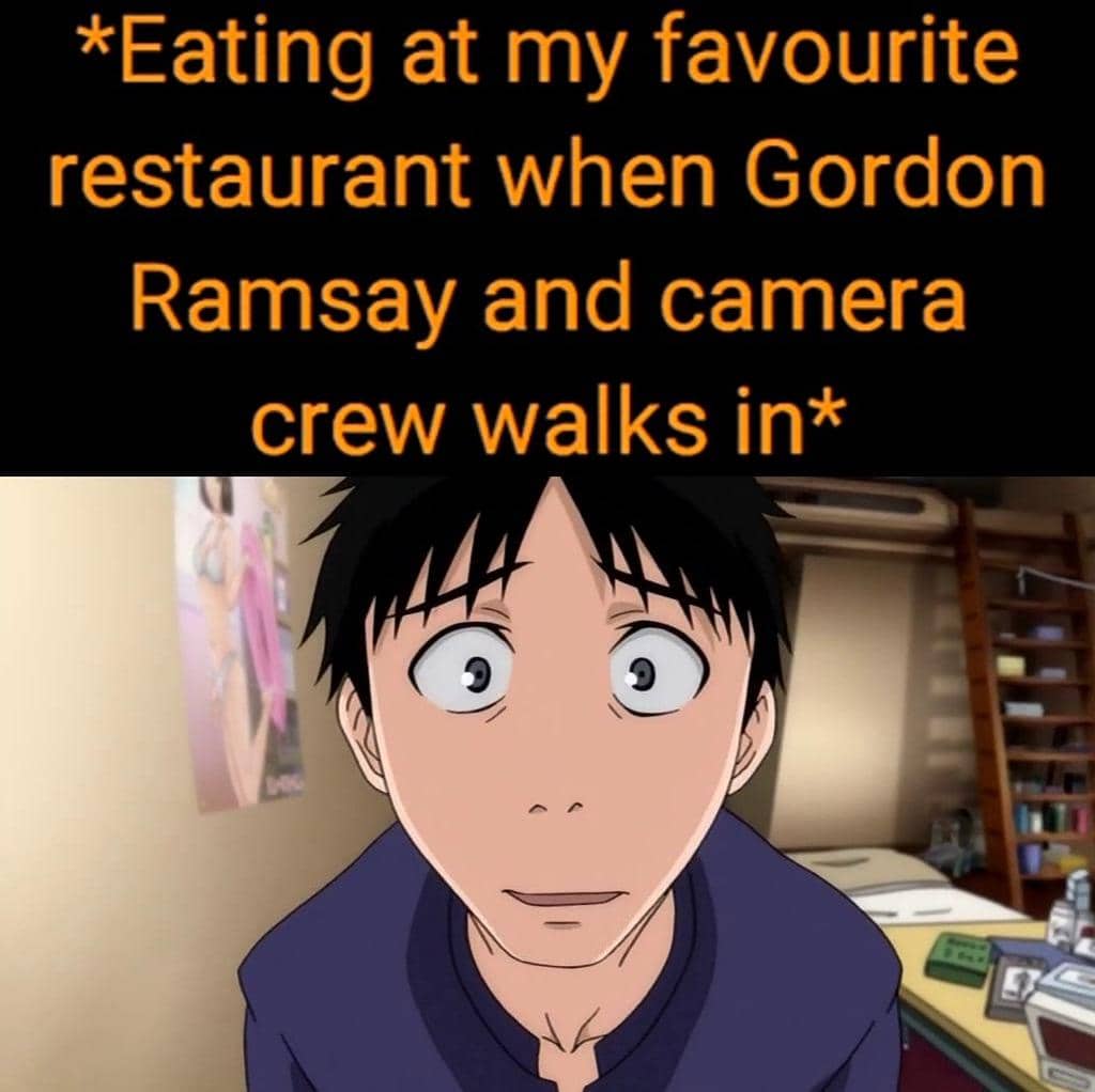 meme anime tentang restoran