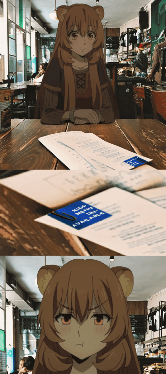 meme anime tentang restoran