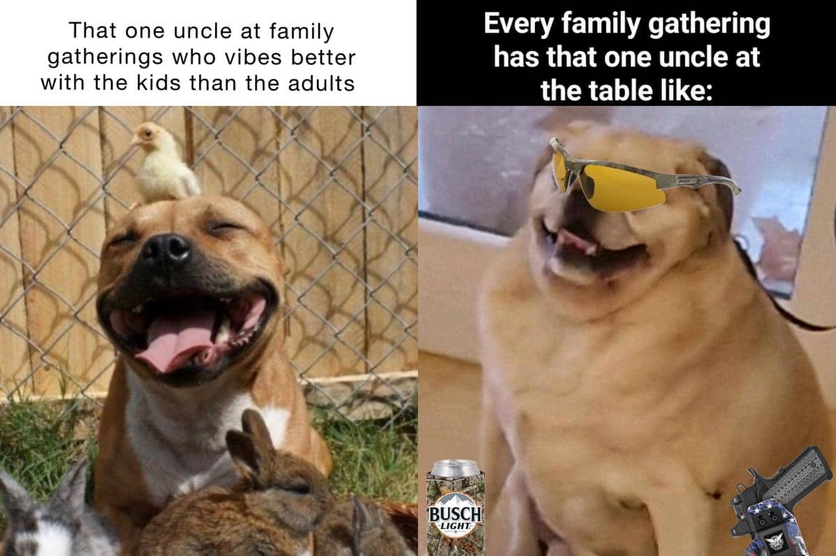 meme paman saat acara kumpul keluarga