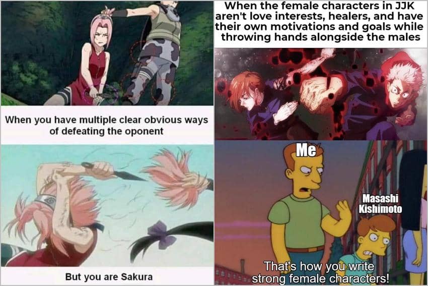 kolase meme anime tentang karakter cewek