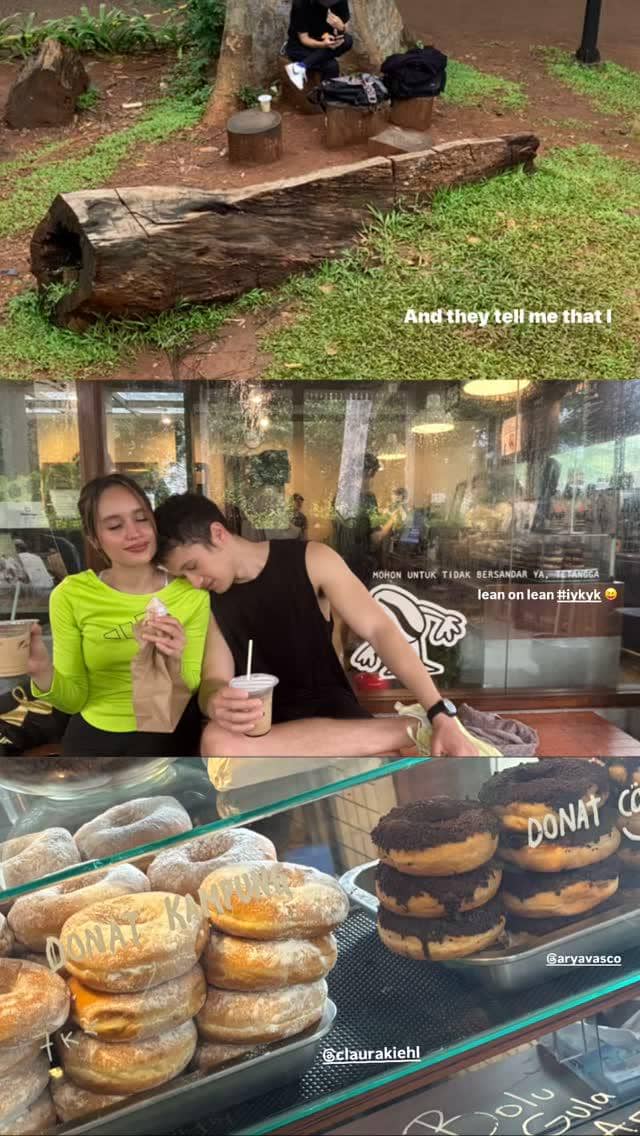 Cinta Laura dan Arya Vasco jogging pagi bersama.