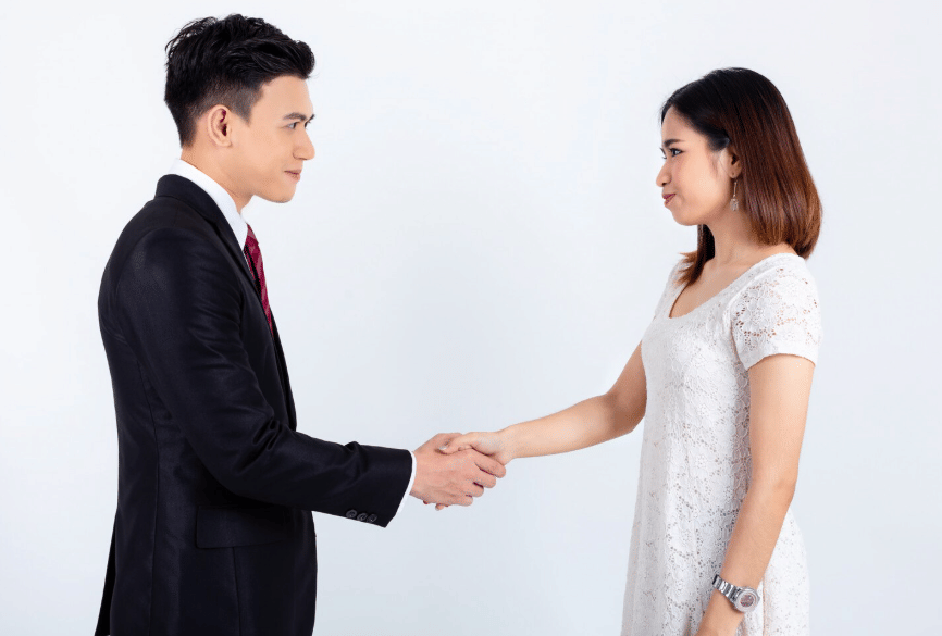 ilustrasi cewek dan cowok berkenalan