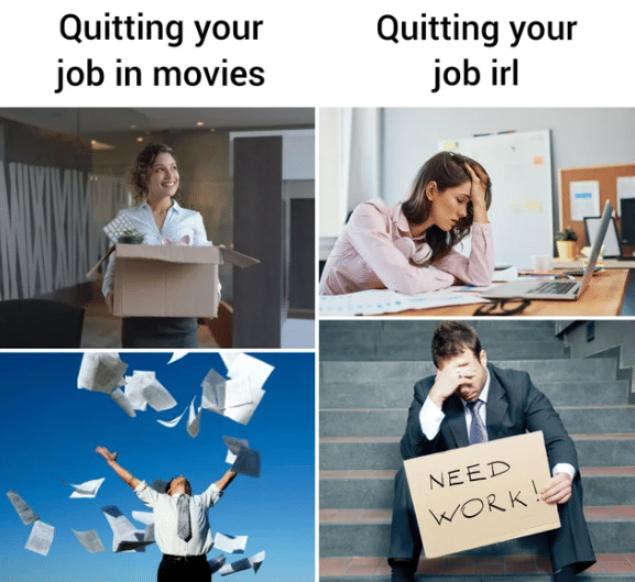 meme hal bikin stres dari berhenti kerja
