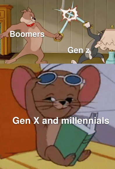 meme Gen Z vs Boomers