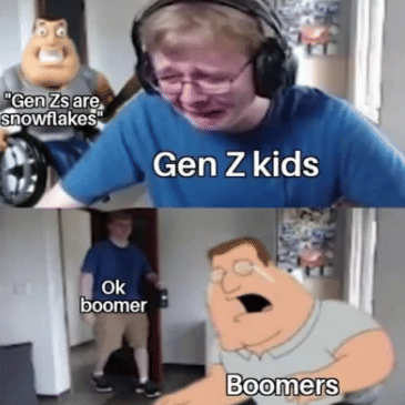 meme Gen Z vs Boomers