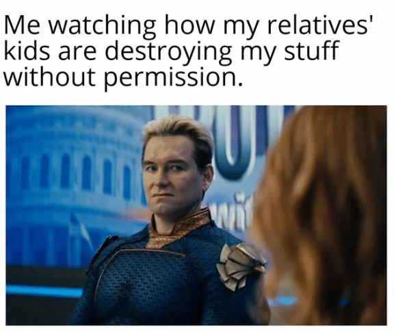 meme anak pas acara keluarga