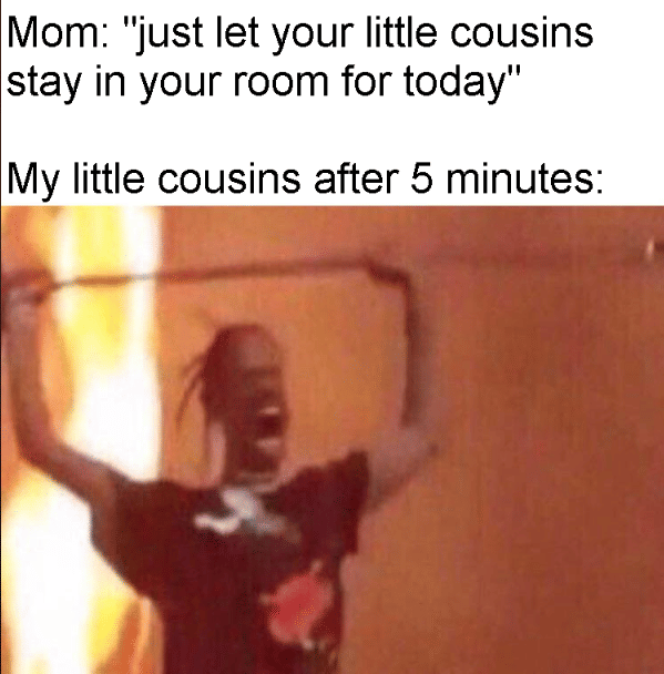 meme anak pas acara keluarga