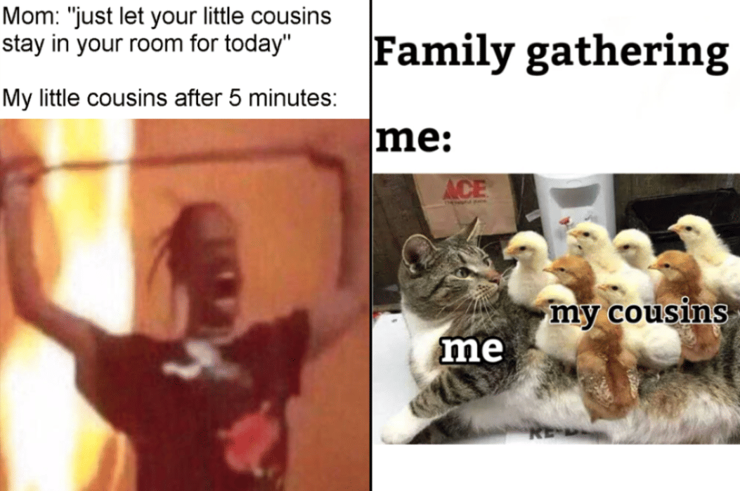 meme anak pas acara keluarga