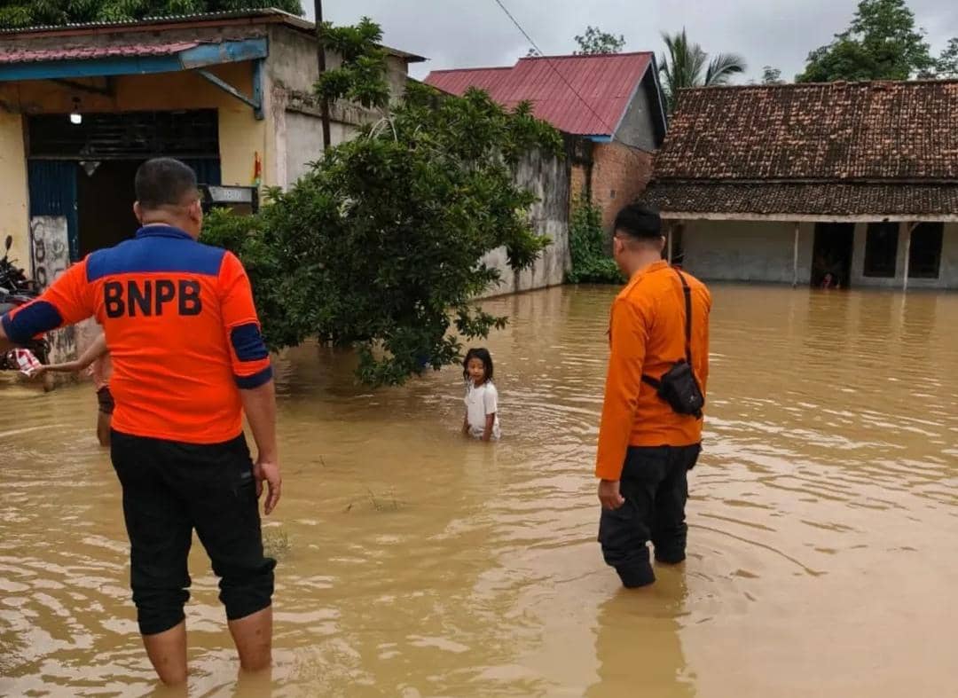 Kondisi banjir di BTS Ulu Musi Rawas.