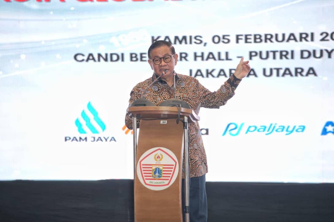 Gubernur DKI Jakarta Pramono Anung, membuka Musyawarah Olahraga Provinsi (Musorprov) ke-13 Komite Olahraga Nasional Indonesia (KONI) Provinsi DKI Jakarta Tahun 2026 di Candi Bentar, Ancol, Jakarta Utara, pada Kamis (5/2). 