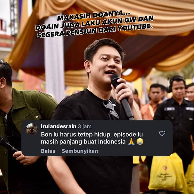 Bobon Santoso umumkan pensiun dari YouTube