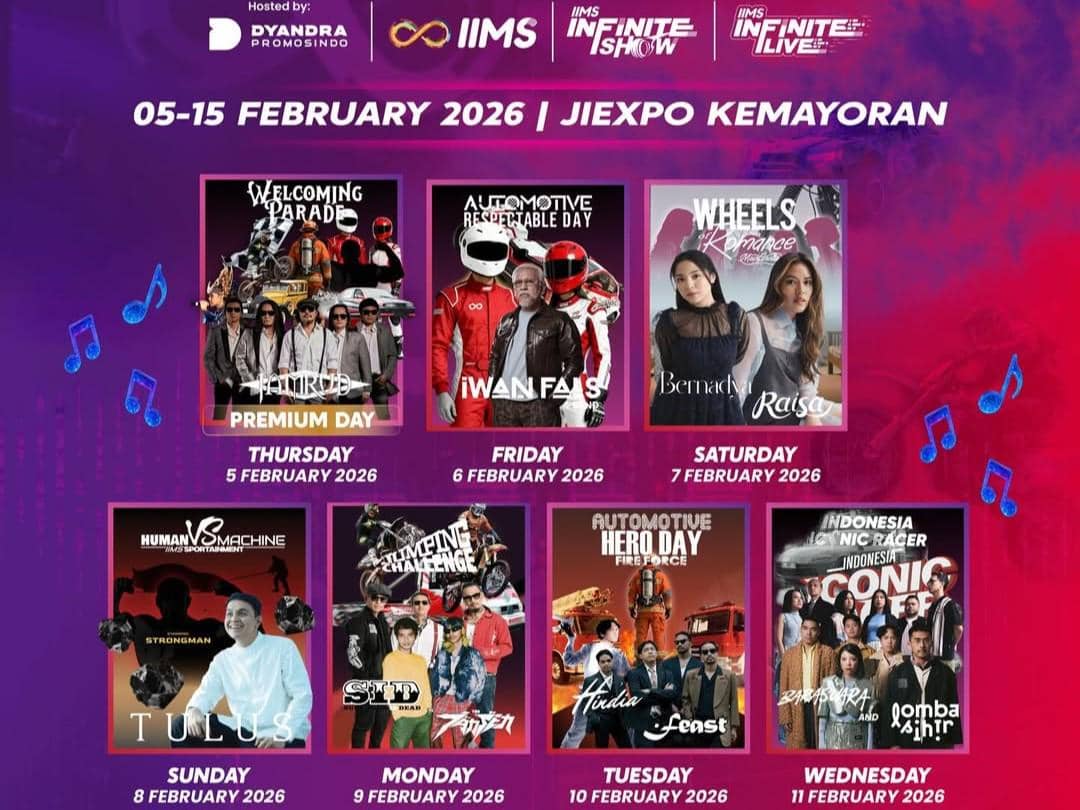 Daftar line up konser IIMS 2026