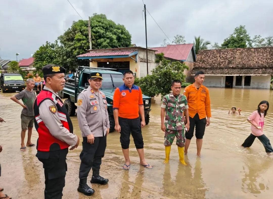 Kondisi banjir di BTS Ulu Musi Rawas.