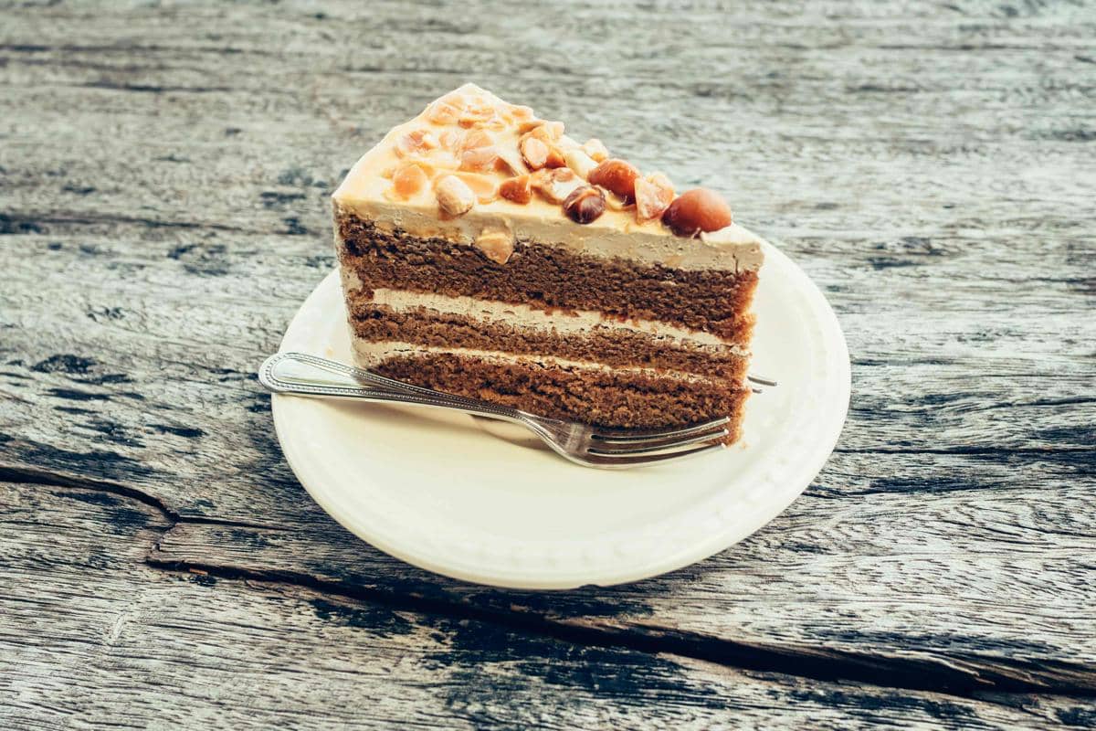 Coffee walnut cake