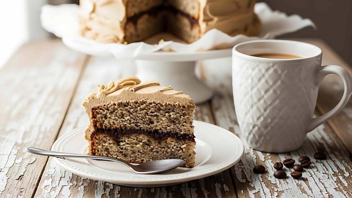 Coffee walnut cake