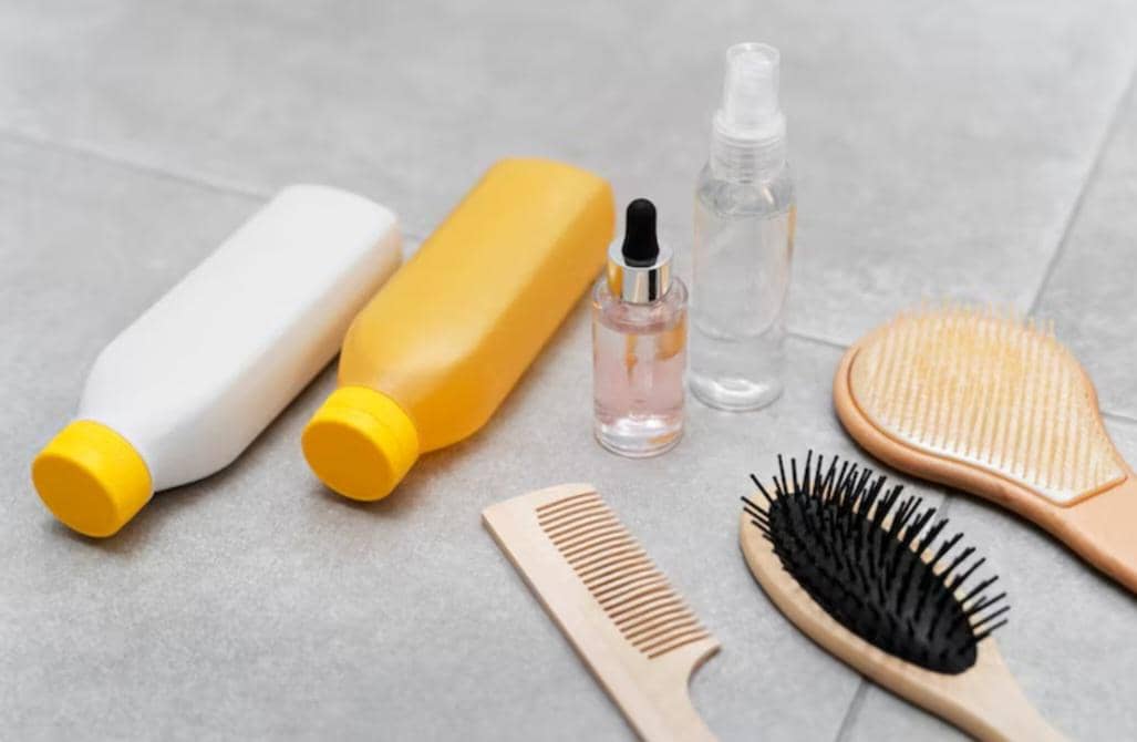 ilustrasi produk perawatan rambut