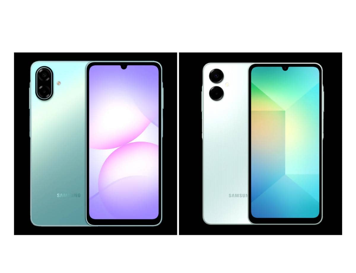 Samsung Galaxy A07 5G (kiri) dan Samsung Galaxy A06 5G (kanan)