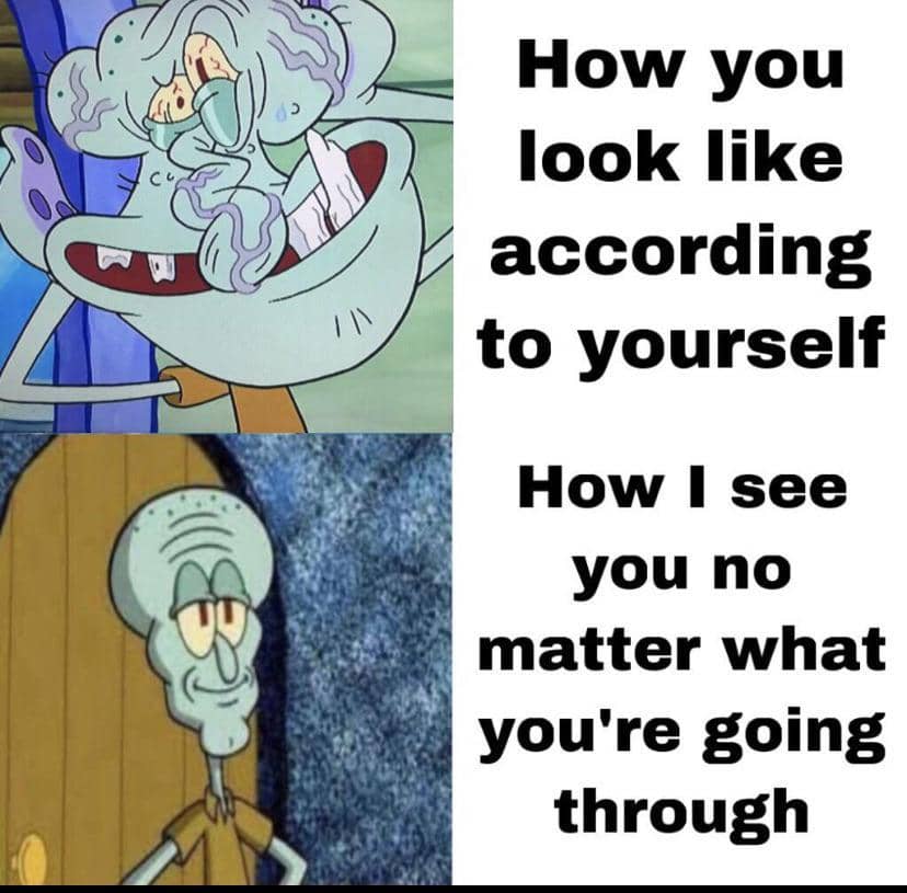 meme SpongeBob tentang kesehatan mental