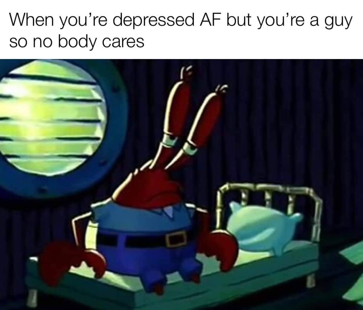 meme SpongeBob tentang kesehatan mental
