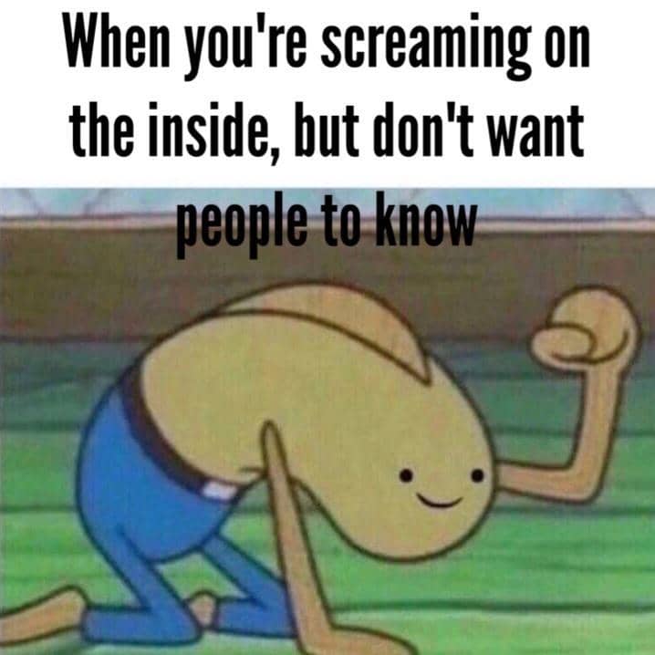 meme SpongeBob tentang pekerja retail