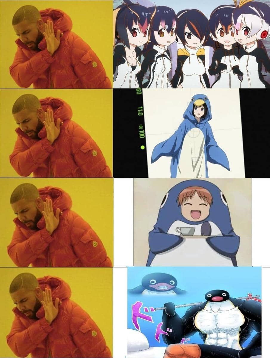 meme anime tentang penguin