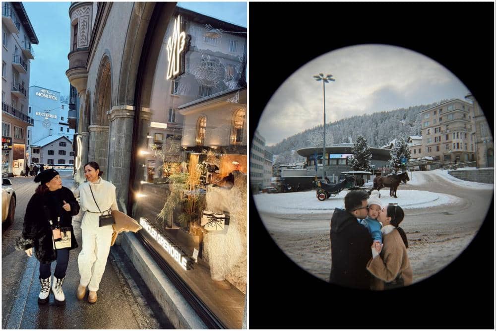 Keluarga Jessica Mila jalan-jalan di Kota St. Moritz