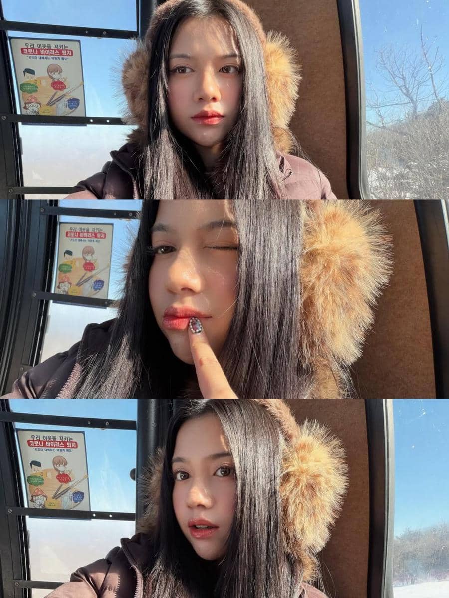 Diva Azzura saat mengunjungi Deogyusan National Park.