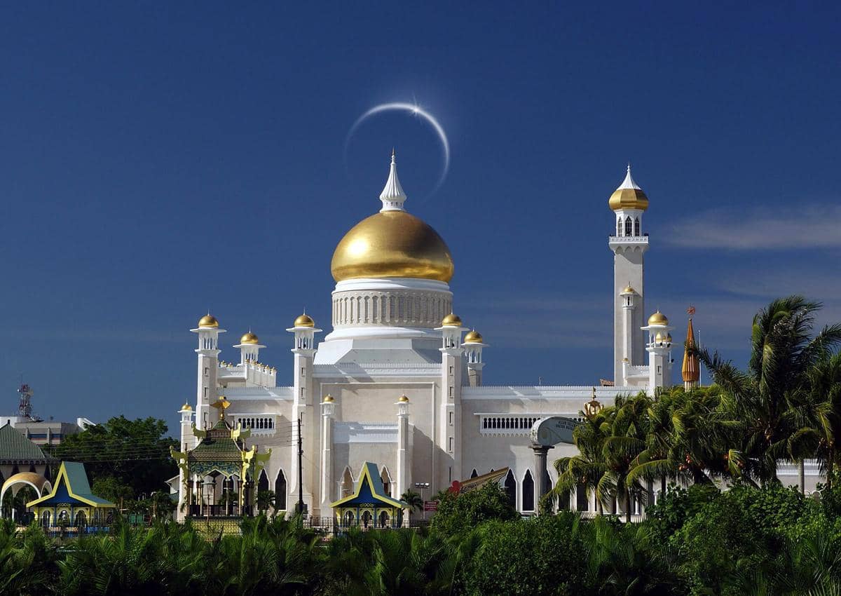 potret Sultan Omar Ali Saifuddin Mosque