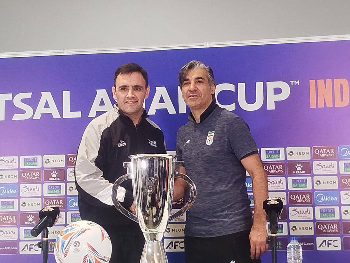 Jumpa pers jelang Timnas Futsal Indonesia lawan Iran.