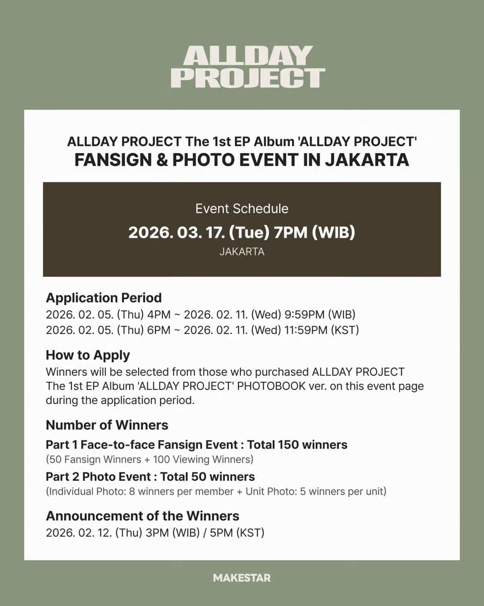 poster fansign ALLDAY PROJECT 