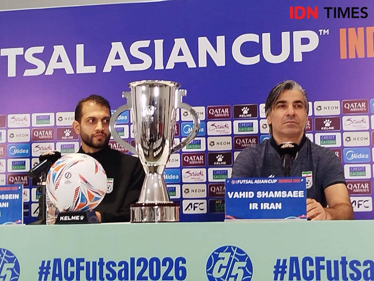 Jumpa pers jelang Timnas Futsal Indonesia lawan Iran.