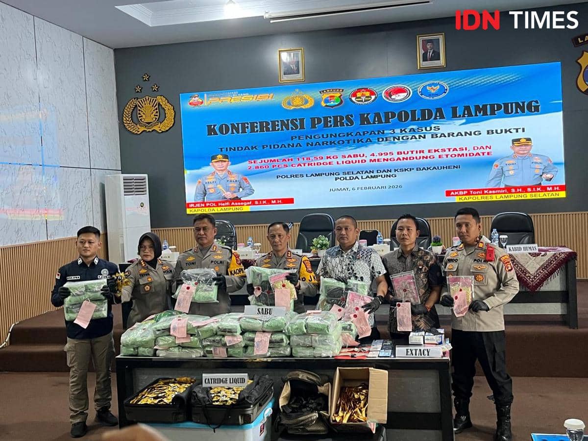 Awal 2026, Polres Lamsel Sita Narkoba Rp131,4 Miliar di Bakauheni