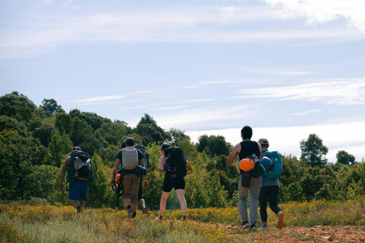 ilustrasi mendaki gunung