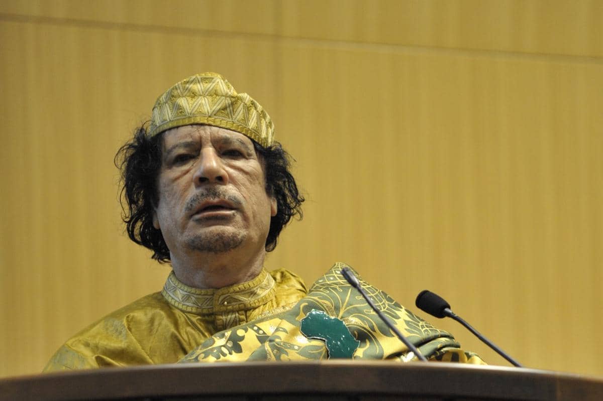 mantan Pemimpin Libya Muammar Khadafi (