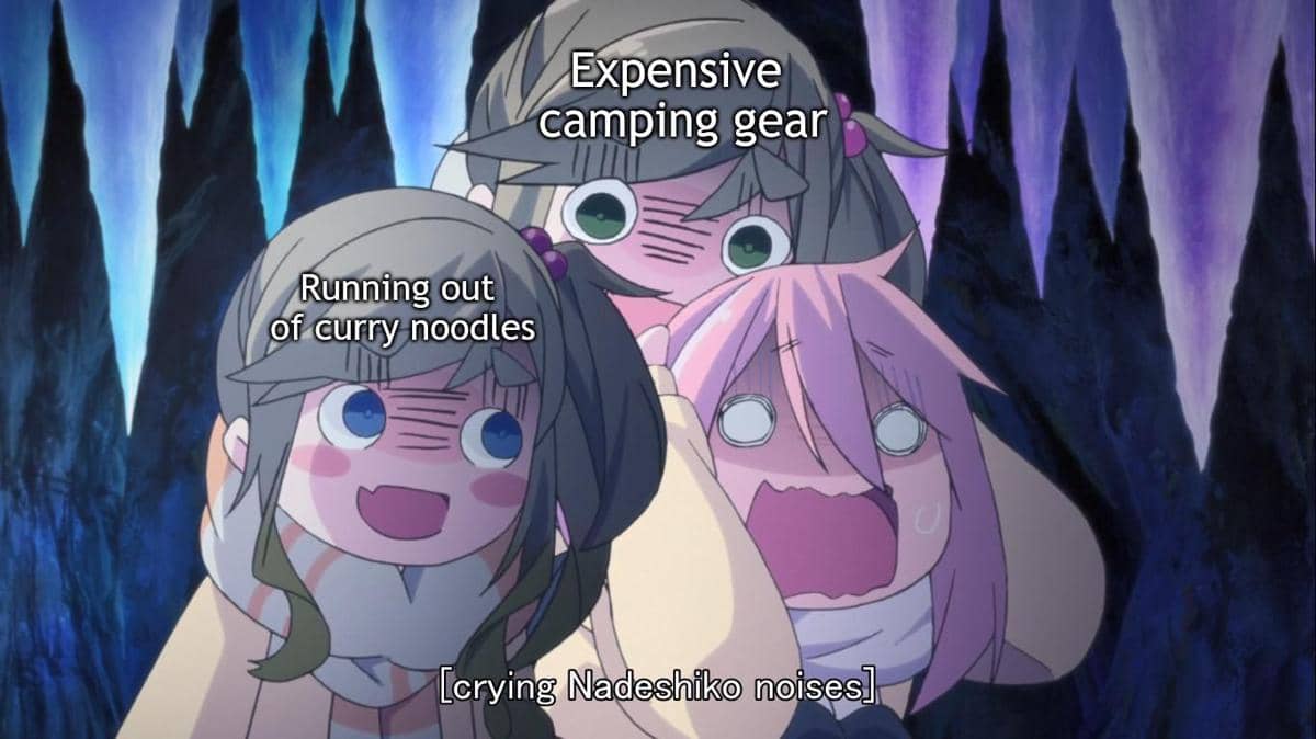 meme anime tentang kemah