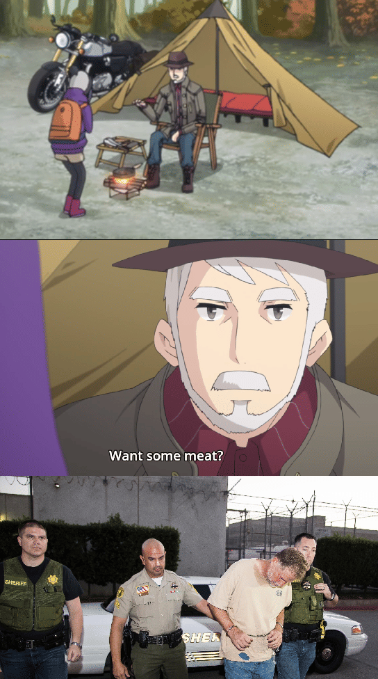 meme anime tentang kemah