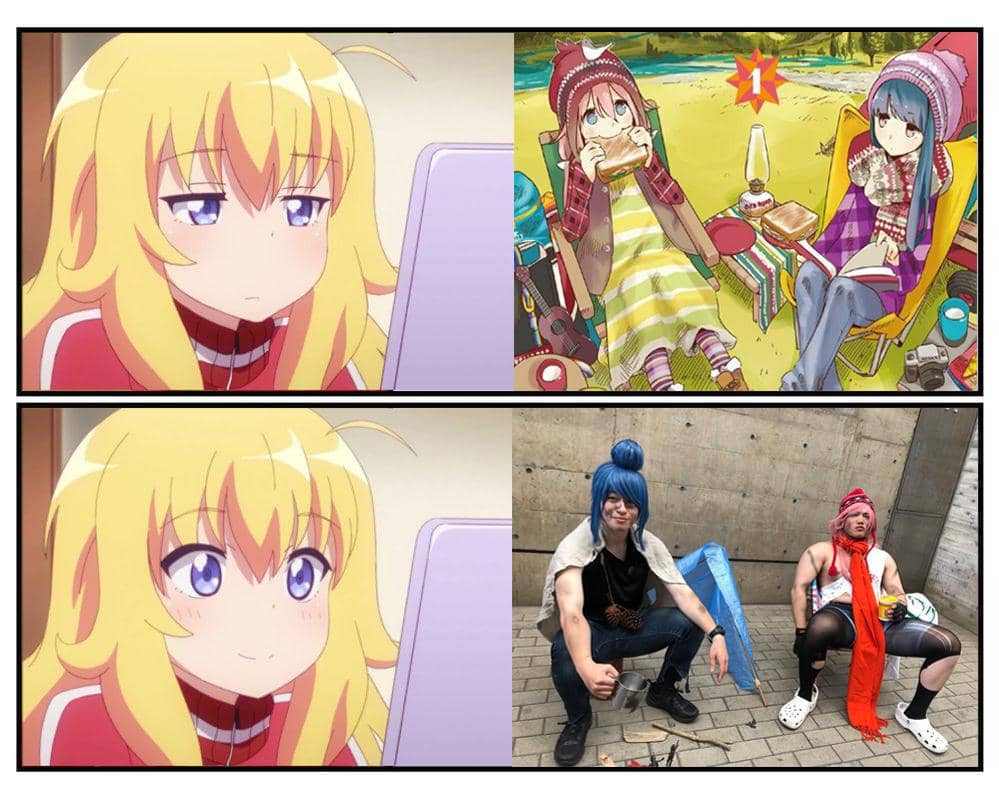 meme anime tentang kemah